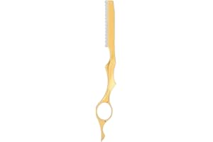 Thinning, Professional Hair Styling Texturizing Cutting Feather (Stainless Steel)(Golden)