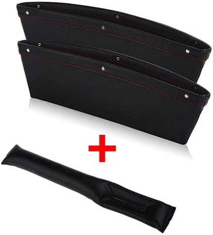 UYYI Car Seat Gap Organizer Suit With 2 Catcher Pocket and 1 Gap Filler To Stop Drop Between Console Side and Seat, Black