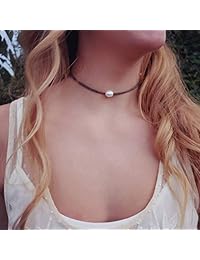 skineat Natural Shell Choker Handmade Rope Pearl Hawaii Beach Necklace Jewelry for Women Girls