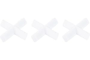 MECCANIXITY Magnetic Stirrer Mixer Stir Bar Rod 40mm(1.57") x40mm Cross Shape PTFE Coating Magnet White for Laboratory 3Pcs