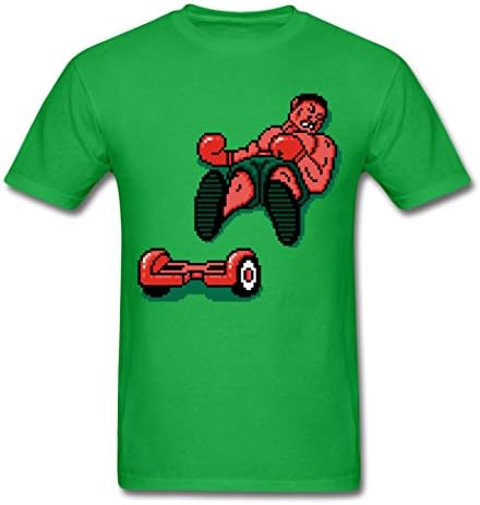 Cat Chief Soft and Comfortable Mike Tyson Falls Off Hoverboard Bright green Men T-Shirts XL