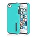 iPhone SE 5S 5 Case, Incipio iPhone SE 5S 5 Case DualPro Shockproof Hard Shell Hybrid Rugged Dual Layer Protective Outer Shell Shock and Impact Absorption Cover - Turquoise/Charcoal