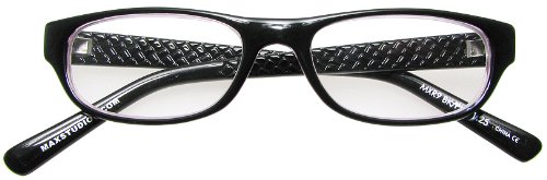 Max Studio MXR9 Designer Reading Glasses-Pink/Blk 1.50