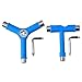 Alouette Skate Tool Set of 2,All-In-One Multifunctional portable T-tool&Y-tool for skateboard (Blue)