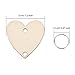 Bememo 200 Pieces in Total, Wooden Heart Tags with Holes and Rings, Family Birthday Plaque Tags Heart Shaped Wood Discs for Birthday Reminder Calendar Board Chore Boards Wedding DIY Crafts