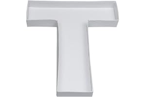 MANOCZY 10" T Shaped Cardboard Letter Mache Chocolate Sweets Candy Container Box (White,T )