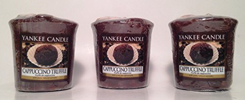 Yankee Candle Cappuccino Truffle - Coffee Fragrance - THREE (3) Sampler® Votive Candles 1.75 oz Each