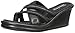 Skechers Women's Rumblers-hapy Dayz At Heart Wedge Sandal,Black Sparkle,7 M US