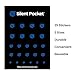 Silent Pocket Webcam Privacy Stickers for Camera Lens Privacy (Black and Blue) - Blocks Hackers' Spying, Recording and Eavesdropping, Fits Laptops, Phones and Tablets, Reusable and Restickable