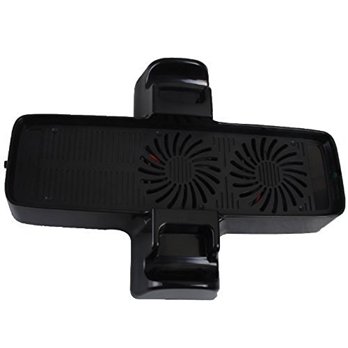 ElementDigital Console Cooling Fan, 3-in-1 Console Controller Stand Cooler Station with USB Charging Cable for Microsoft Xbox 360 Slim