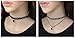 ZYG 25Pcs Black Velvet Choker Necklace for Women Girls Tattoo Stretch Gothic Leather Lace Necklace