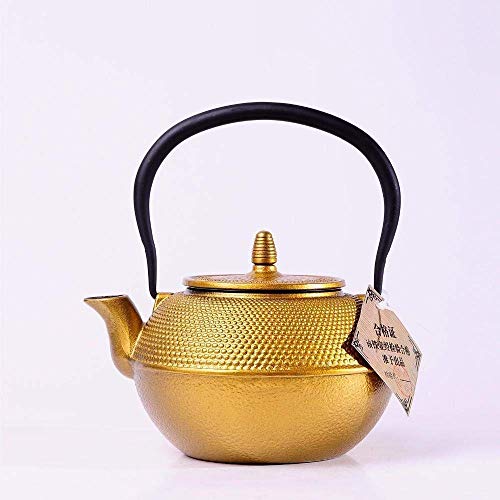 KANJJ-YU Gusseisen-Teekanne, Teekanne, 1,2 l, handgefertigt, Yixing Samowar, Gusseisen, Teekanne aus Glas, Keramik… – Bild 5