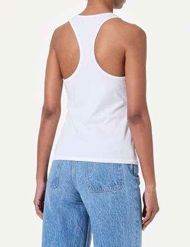 Tommy Jeans Camisetas de Tirantes Pack de 2 Mujer Tejido elástico, Multicolor (White/Light Grey HTHR), M