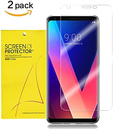For LG V30 Screen Protector,Datou[2 Pack][Case Friendly][Anti-Shatter][3D Curved Full Coverage] TPU Protective PET Film Screen Soft Flexible Cover for LG V30