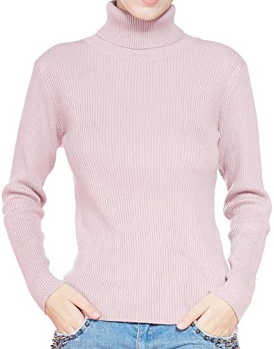 LONGMING Women's Cashmere Turtleneck Sweater Slim-fit Long Sleeve Winter Pullover Tops