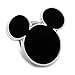 Disney Black Mickey Mouse Silhouette Lapel Pin