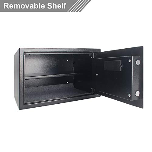 TUFFIOM 1.2 CF Security Safe Box, Electronic Cabinet Safe with Digital Keypad Lock & Keys, Perfect for Home Office Use, to Store Cash Jewelry, Batteries Included - Thumbnail 2