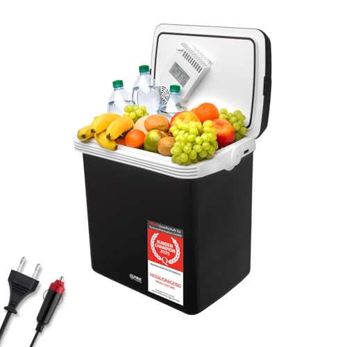 TZS First Austria - Elektrische Kühlbox 32L - Kühl- & Wärmefunktion - 12V/230V für Auto & Steckdose - Thermoelektrisch & Leise - Camping & Reise - Sch