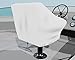 Sun-Protect Marine Canvas Boat Seat Cover, White Weather Resistant Fabric Protects Captains Chair from The Elements