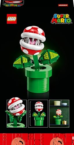 Lego 71426 Super Mario Piranha-Pflanze Set, bewegliche Figur mit Pfeife und 2 Münzelementen, Modellbausatz für Erwachsene zum Bauen, Schlafzimmer-Deko, Geschenk für Männer, Frauen und Jugendliche 9