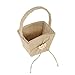 Vintage Rustic Flower Girl Basket with Wooden Heart Decoration Wedding Supplies