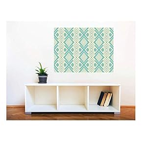 Removable Wall Sticker/Wall Mural - Ethnic Modern Geometric Seamless Pattern | Creative Window View Home Decor/Wall Decor - 24"x32"