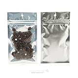 ClearBags 3 x 4.5 Hanging Zip Barrier Bags | Food Safe and Smell Proof with Tamper Resistant Seal | Great for Herb Harvesting | Metallized Silver Back, Clear Front | HZBB3SA Pack of 100