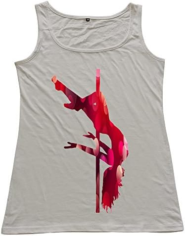Onlyprint Women's Pole Dancing Girl Tank Top Size S US Gray