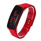 Bessky Excellent Ultra Thin Unisex Sports Silicone Digital LED Sports Wrist Watch