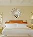 Toprate Sunshine Fire Round Flower Acrylic 3D Mirror Wall Decal, Silver (1, Silver)