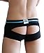 sandbank Men's Sexy Lingerie Bulge Pouch Open Crotchless Boxer Briefs Underwear (US L = Asian Tag 2XL, 4 Pack-Mix Color#2)