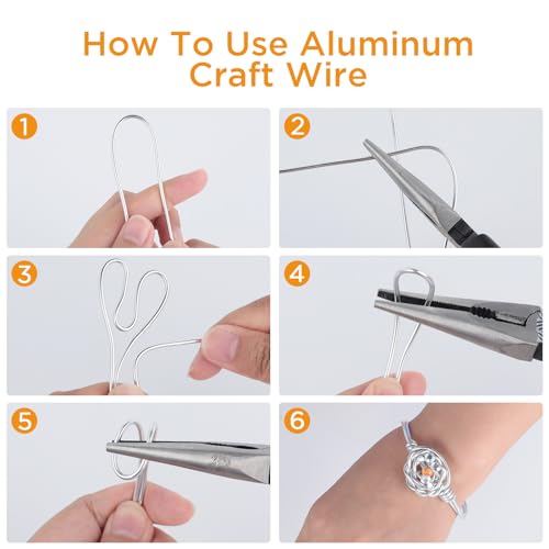 Romon Aluminium Wire 2 mm x 10 m, Craft Aluminium Wire, Flexible Aluminium Wire for Jewellery Making DIY Jewellery Making