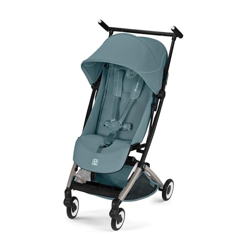 CYBEX Gold LIBELLE Pushchair, Cabin-Sized, from Approx. 6 Months to Approx. 4 Years (max. 22 kg), Ultra-Lightweight (just 6 kg), one-Hand Harness System, Stormy Blue