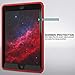 TIANLI Case for iPad Air 1th Generation, Three Layer Plastic and Silicone Protection Heavy Duty Shockproof Protective Cover for iPad Air 9.7 inch - Red Black