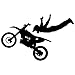 Motocross Wall Decal Sticker 7 - Decal Stickers and Mural for Kids Boys Girls Room and Bedroom. Dirt Bike Wall Art for Home Decor and Decoration Ð Extreme Sports Motocross Bike Silhouette Mural