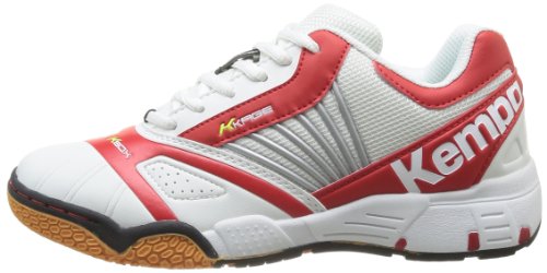 Kempa Women's Tornado Handball Shoes 44 Eu (9.5 Damen's Uk) White White (White/Red/Fluo Yellow 02)