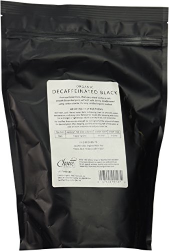 Choice Organic Teas Black Tea, Loose Leaf (1 Pound Bag), Decaffeinated Black