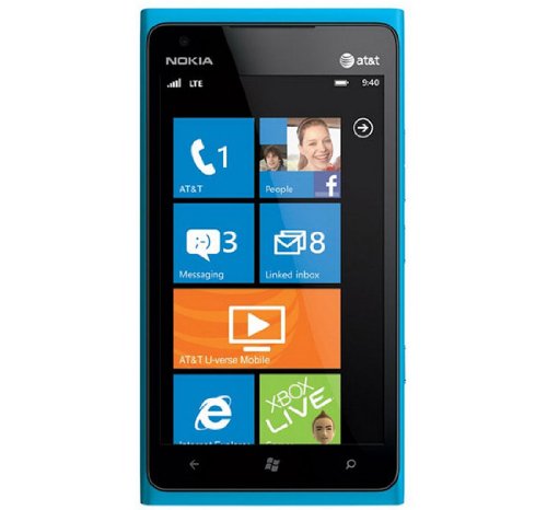 Nokia Lumia 900 Blue (Cyan) Factory Unlocked International Version 8MP Carl Zeiss Made in Korea Original Phone-No Warranty