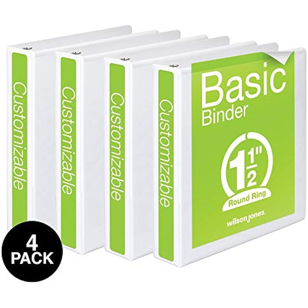 1 2 white binder