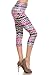 Leggings Depot Women's Popular Capri Cropped Printed High Waist Leggings Batch4 (Regular (Size 0-12), Perfect Pink)