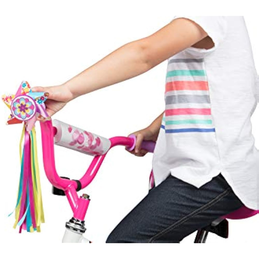 Bike Handlebar Streamers Kid&39s Bicycle Pinwheel Easy Attachment