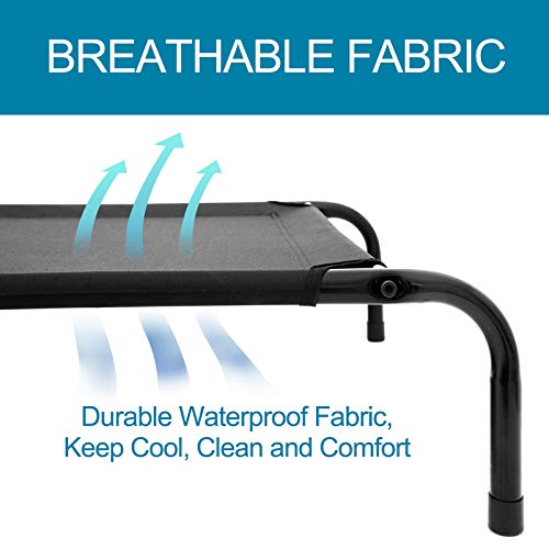 HACHIKITTY Elevated Dog Bed Outdoor Dog Cot, Raised Dog Beds Large Dogs