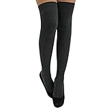 Luxury Divas Cable Knit Over The Knee-High Socks