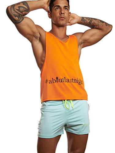 JJ Malibu Men's Dri-Fit Pop Color T-back Gym Stringer Tank Top