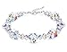 Kesaplan Crystals Bracelet for Women Girls Heart Bead Stretch Bracelets Made with Austria Crystals, Jewelry Christmas Gift for Her, 7”+2” Length