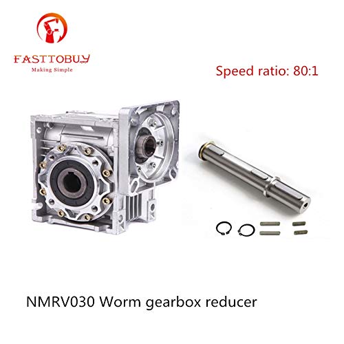 Ochoos Speed Ratio 80:1 Worm Gearbox RV30 Speed Reducer NMRV030 Worm Gear Reducer for NEMA23 Sevor/S