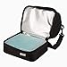 Insulated Lunch Box - Dual Compartment Lunchbox Tote Cooler Bag w/Top & Bottom Zipper Compartments w/Sturdy Carrying Strap, Fits Ice Packs, Jars & Nesting Snack Containers with Lids Inside - Black