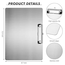 Motiskyy 9x12.5'' Metal Clipboard Horizontal