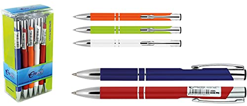 MPM Quality Aluminium-Kugelschreiber, modern, leicht, elegant, hochwertig, ungiftig, 1 Päckchen mit 20 Stück/Kugelschreiber