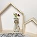 Pueri House Shape Wooden Wall Storage Shelf Display Hanging Shelving Children's Room Decoration (White)